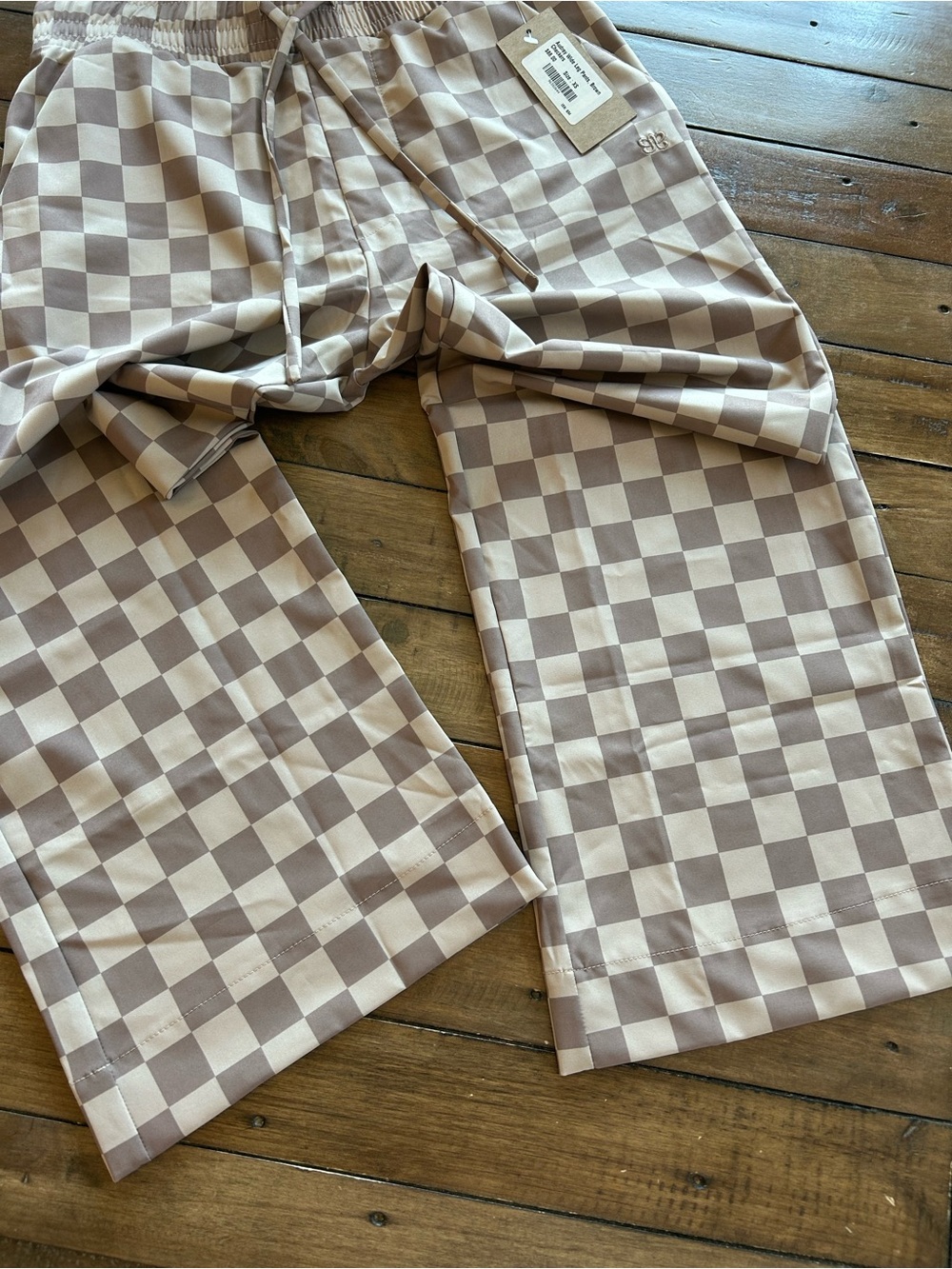 NWT Albion Audrey Brown Checkered Pants XS - Picture 10 of 13